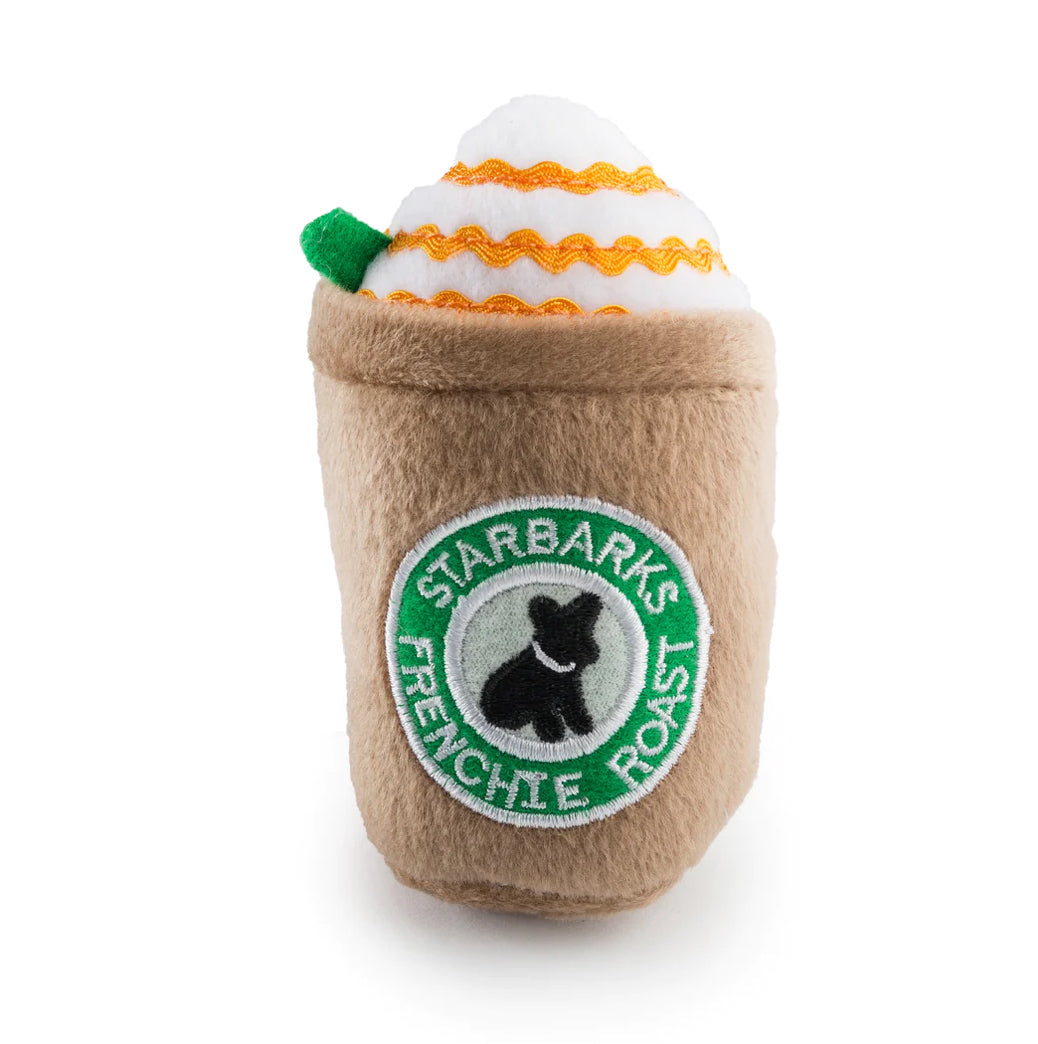 Starbarks Frenchie Roast Plush Toy with Straw – River Dog Bakery