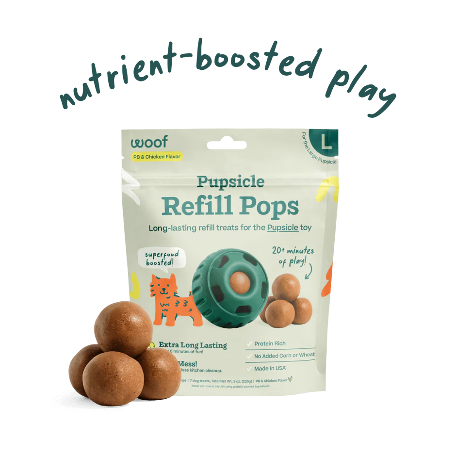 Pupsicle refill pops: PB & Chicken