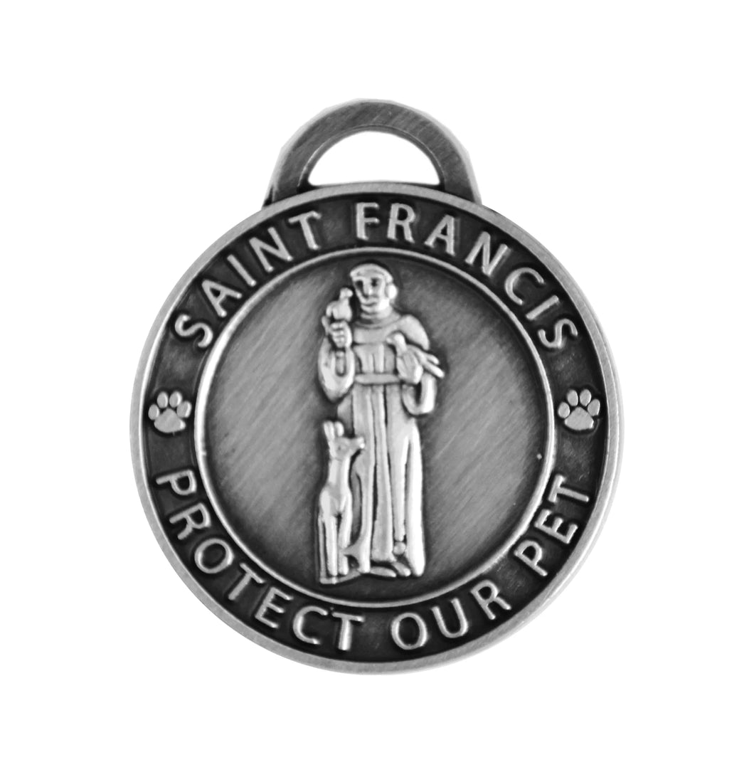 Small Antique Silver St. Francis Charm