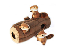 Load image into Gallery viewer, Zippy Burrow Log with 3 Chipmunks
